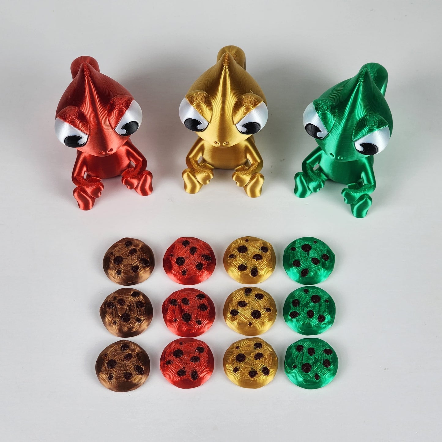 Limited Edition 3x Karma Stories "Karmen Chameleon" With 12 Cookies! Red/Gold/Green. YouTube Channel Mascot!