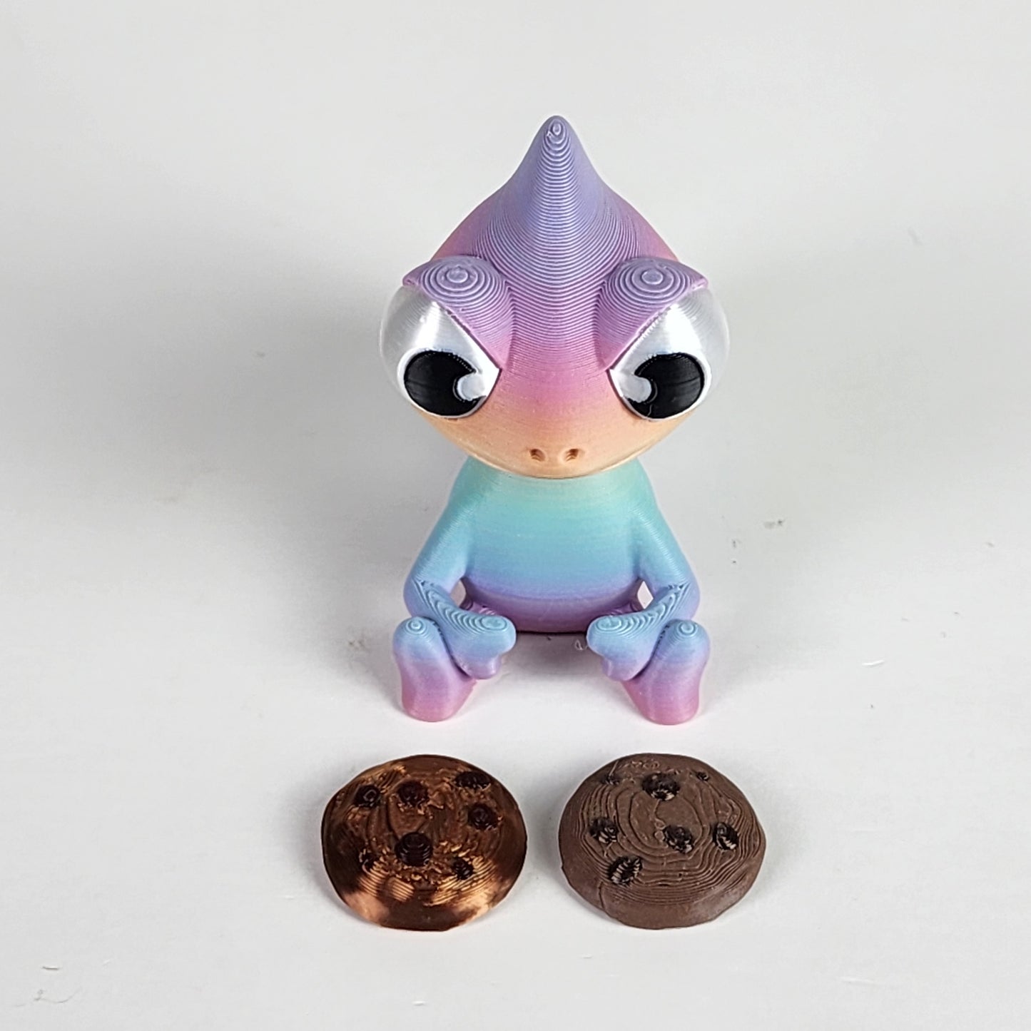 The Karma Stories "Karmen Chameleon" With Cookies! Pastel Rainbow 2.0 Colored. YouTube Channel Mascot!