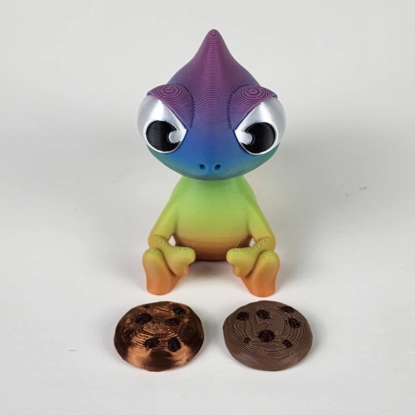 The Karma Stories "Karmen Chameleon" With Cookies! Rainbow/PurpleFace. YouTube Channel Mascot!-