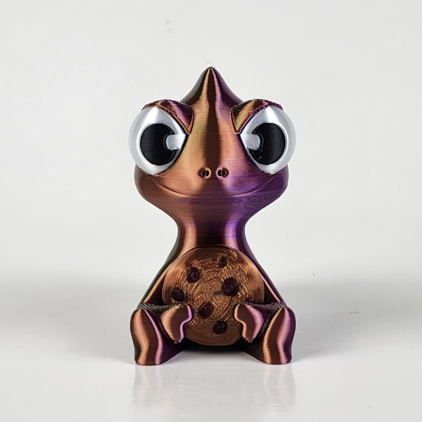 The Karma Stories "Karmen Chameleon" With Cookies! Purple/Bronze/Green Colored. YouTube Channel Mascot!