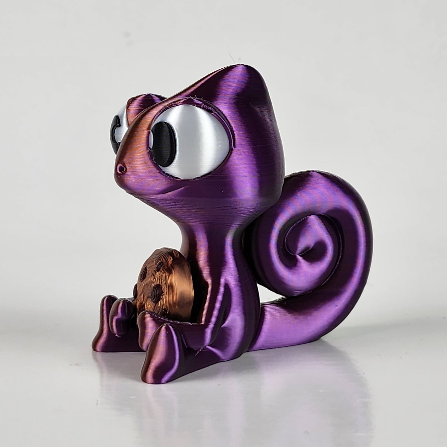 The Karma Stories "Karmen Chameleon" With Cookies! Purple/Bronze/Green Colored. YouTube Channel Mascot!