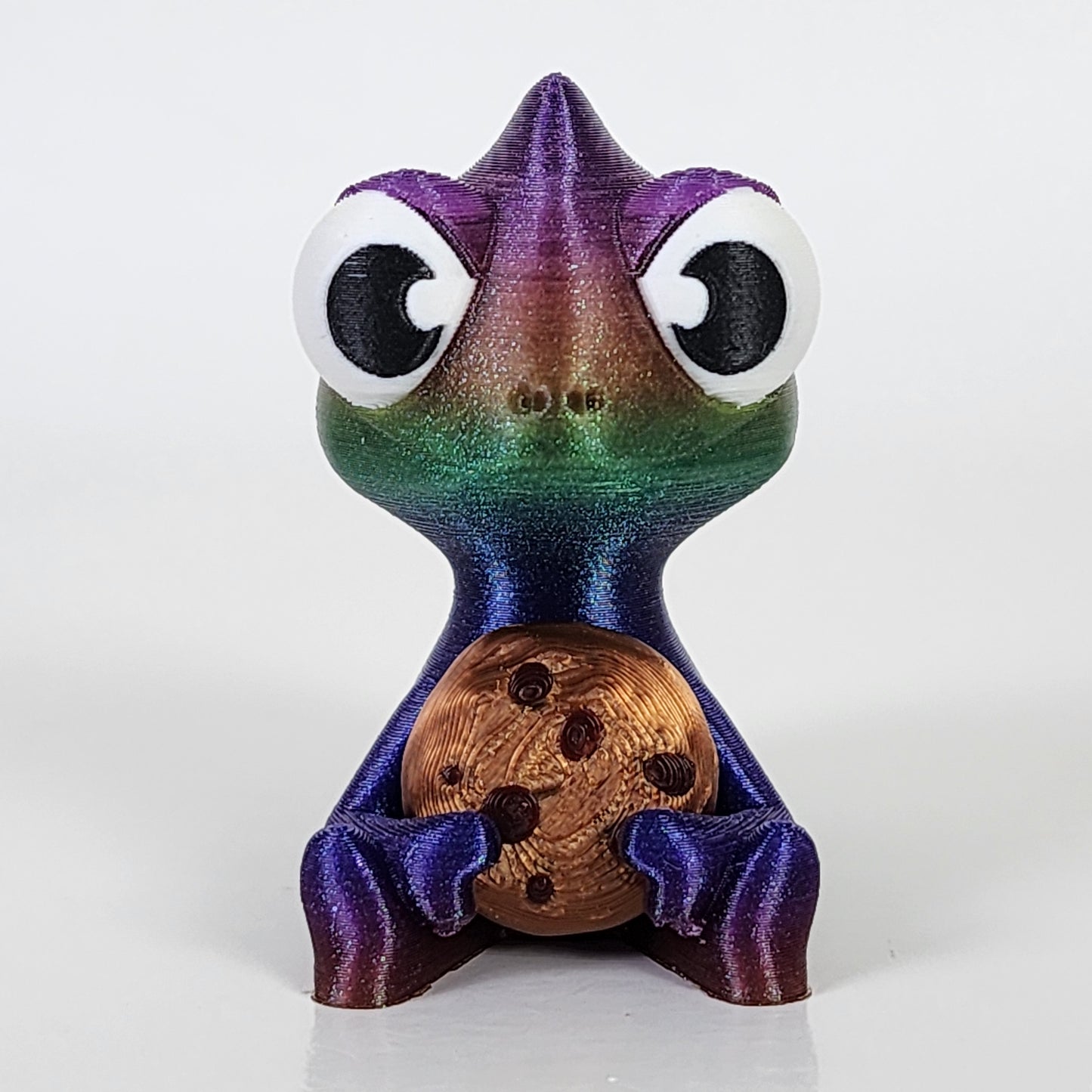 The Karma Stories "Karmen Chameleon" With Cookies! Chameleon Chrome Colored. YouTube Channel Mascot!