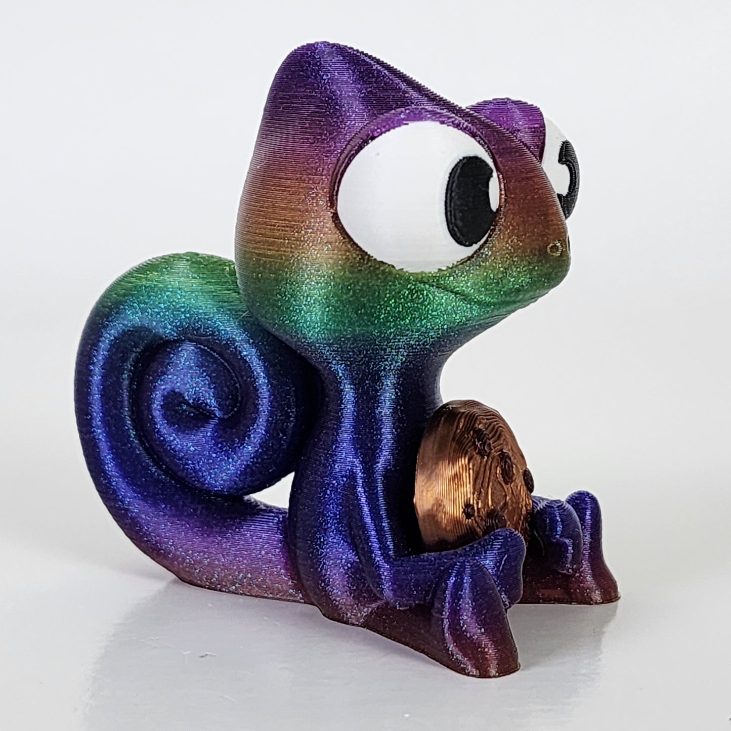 The Karma Stories "Karmen Chameleon" With Cookies! Chameleon Chrome Colored. YouTube Channel Mascot!