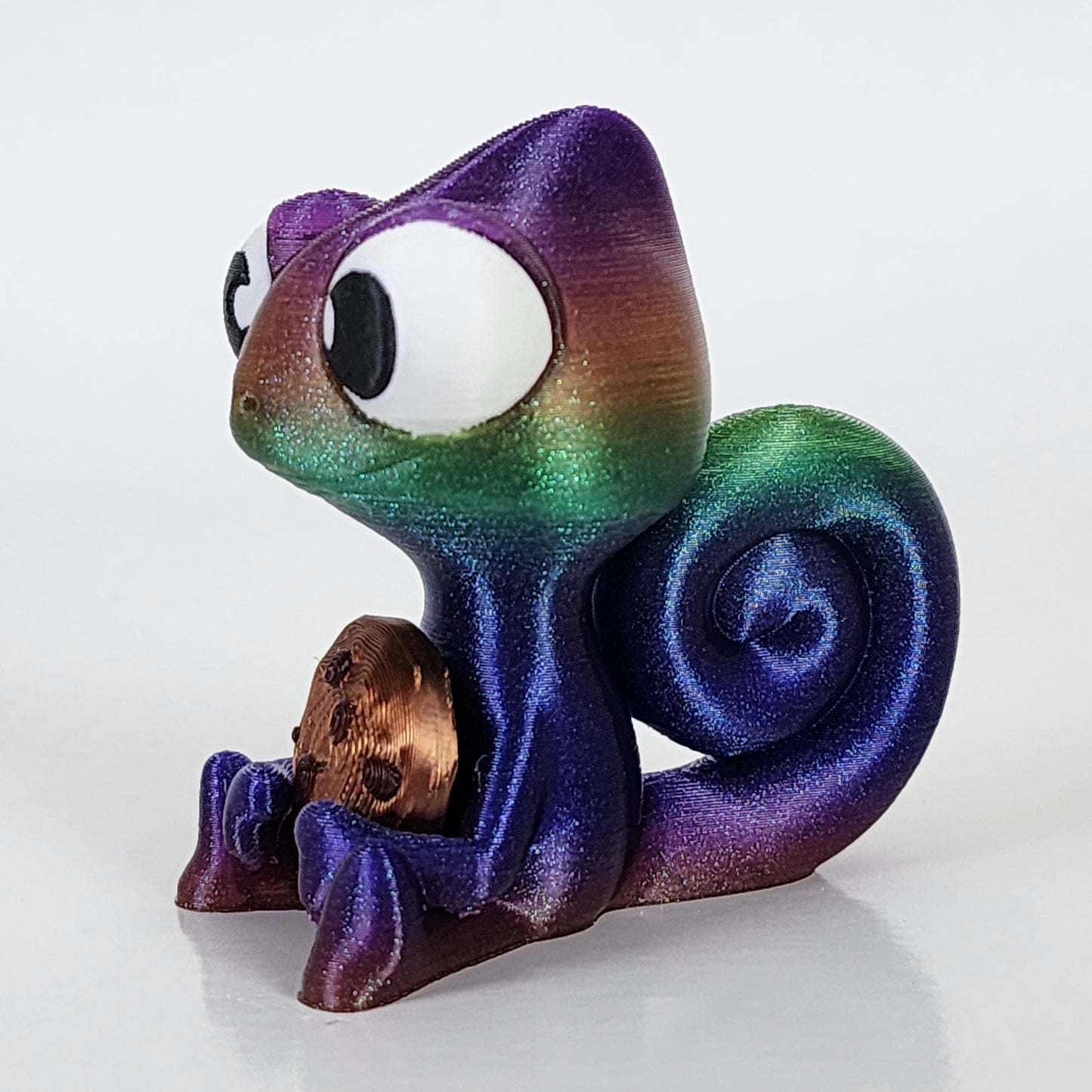 The Karma Stories "Karmen Chameleon" With Cookies! Chameleon Chrome Colored. YouTube Channel Mascot!