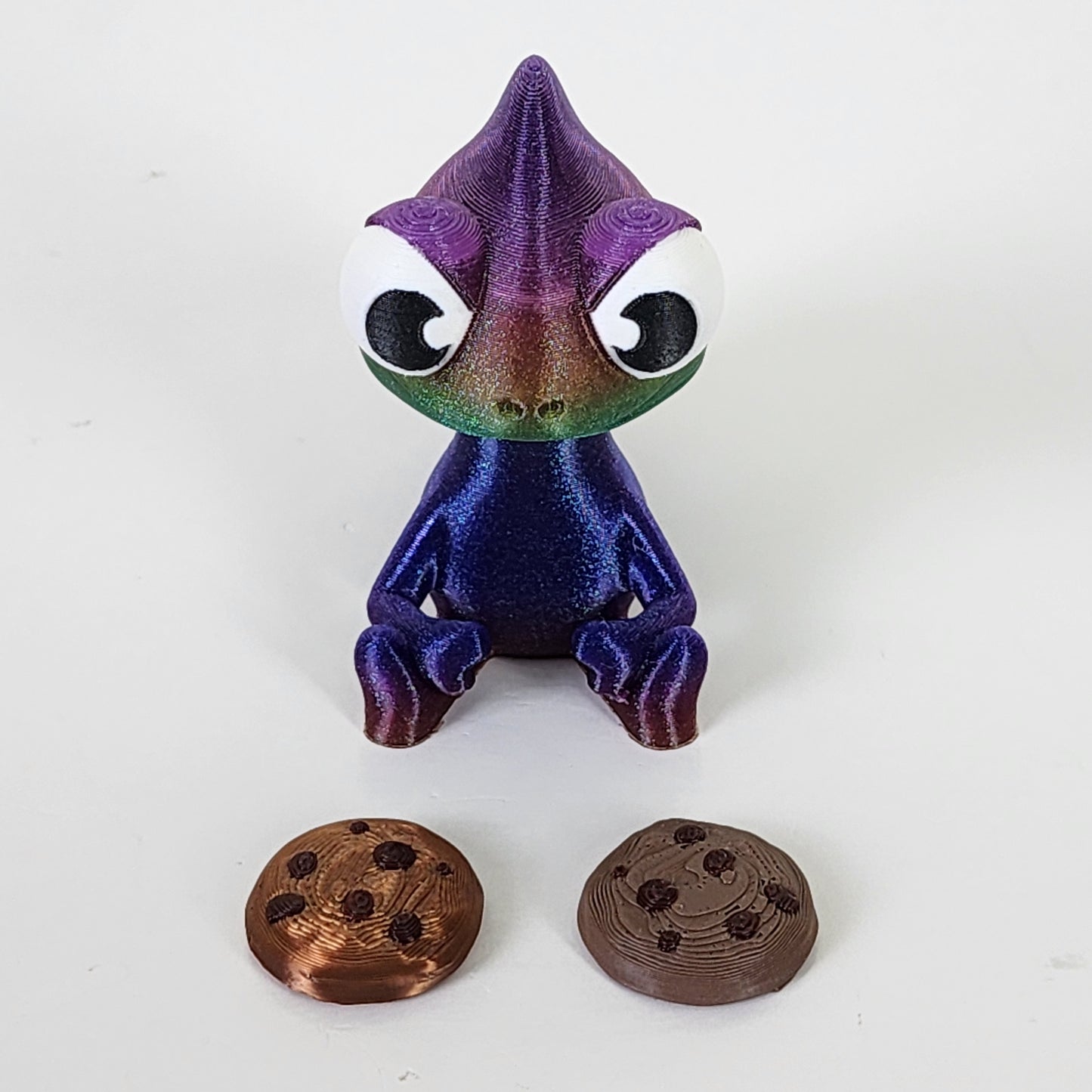 The Karma Stories "Karmen Chameleon" With Cookies! Chameleon Chrome Colored. YouTube Channel Mascot!