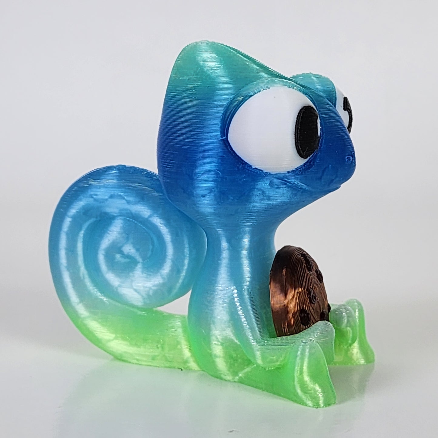 The Karma Stories "Karmen Chameleon" With Cookies! Semi-Transparent Green/Blue Colored. YouTube Channel Mascot!