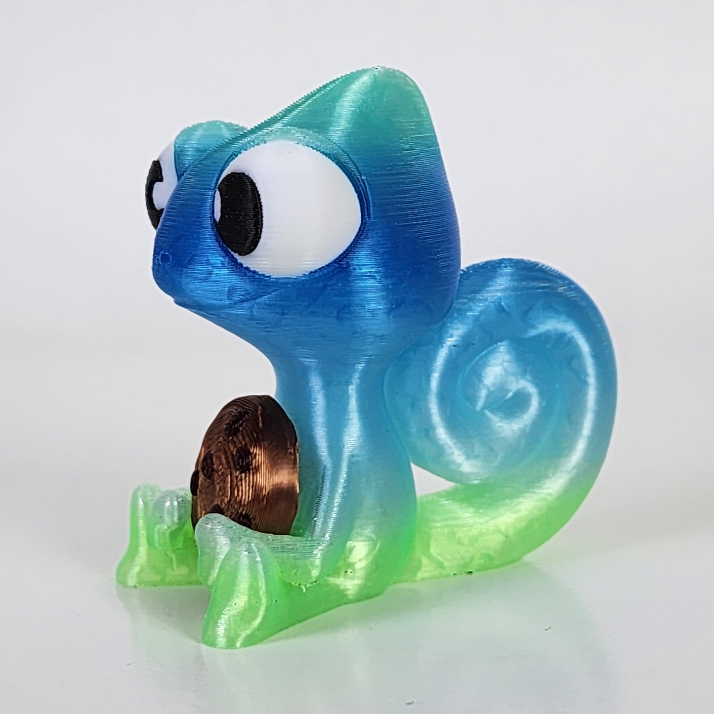 The Karma Stories "Karmen Chameleon" With Cookies! Semi-Transparent Green/Blue Colored. YouTube Channel Mascot!