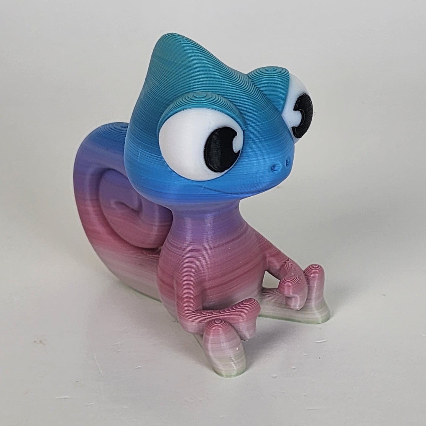 The Karma Stories "Karmen Chameleon" With Cookies! Matte Rainbow Colored. YouTube Channel Mascot!