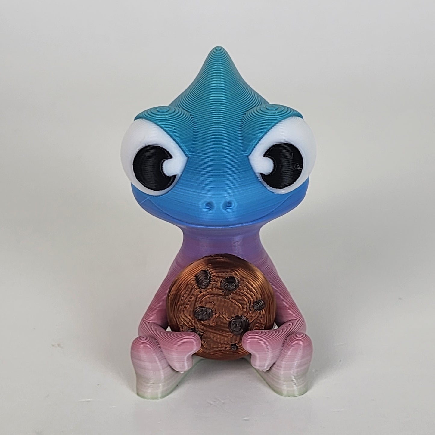 The Karma Stories "Karmen Chameleon" With Cookies! Matte Rainbow Colored. YouTube Channel Mascot!