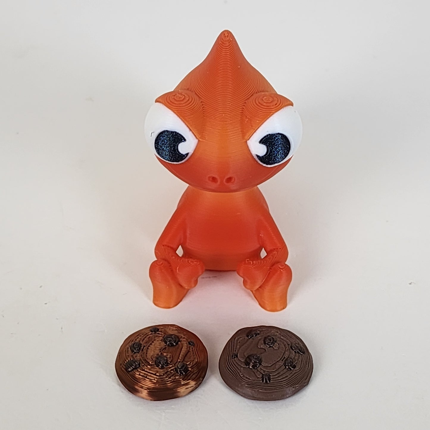 The Karma Stories "Karmen Chameleon" With Cookies! Orange Gradient Colored. YouTube Channel Mascot!