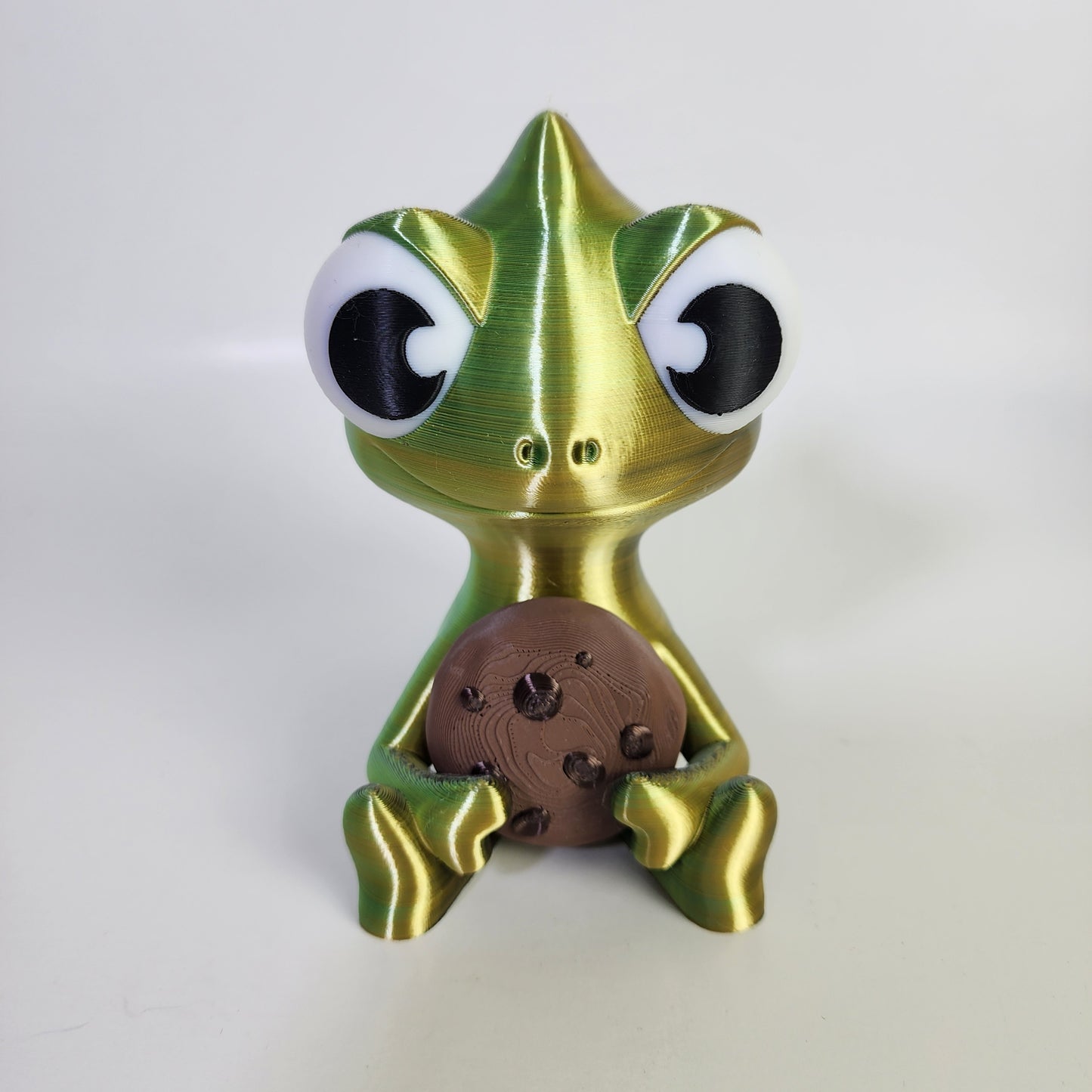 The Karma Stories JUMBO "Karmen Chameleon" With Cookies! Green/Orange/Black