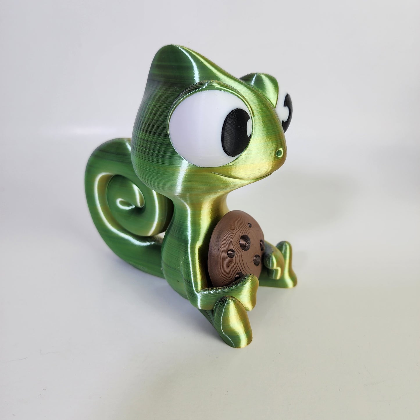 The Karma Stories JUMBO "Karmen Chameleon" With Cookies! Green/Orange/Black
