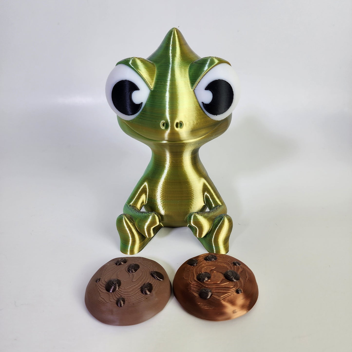 The Karma Stories JUMBO "Karmen Chameleon" With Cookies! Green/Orange/Black