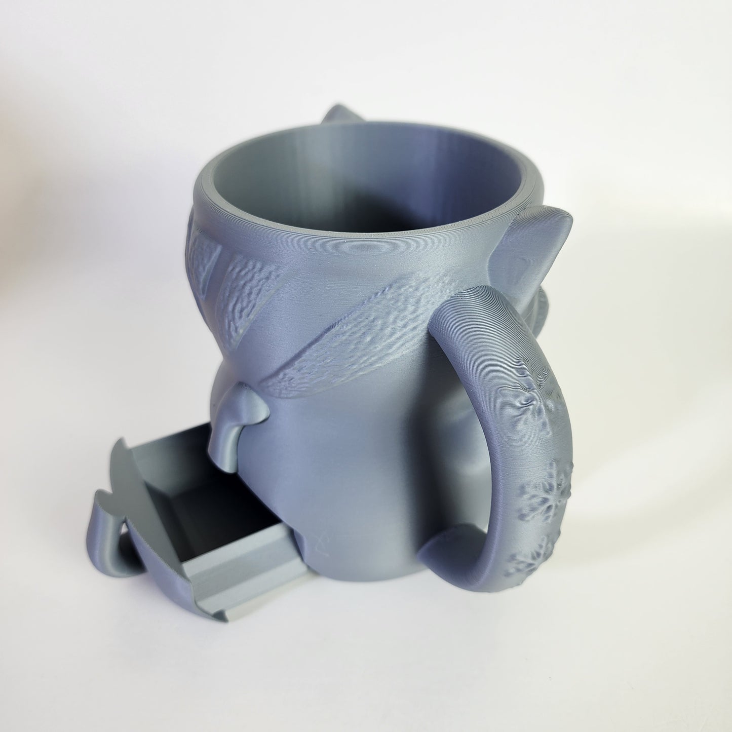 Ice Cream Pint Holder - Cuddles the Cat - Grey/White