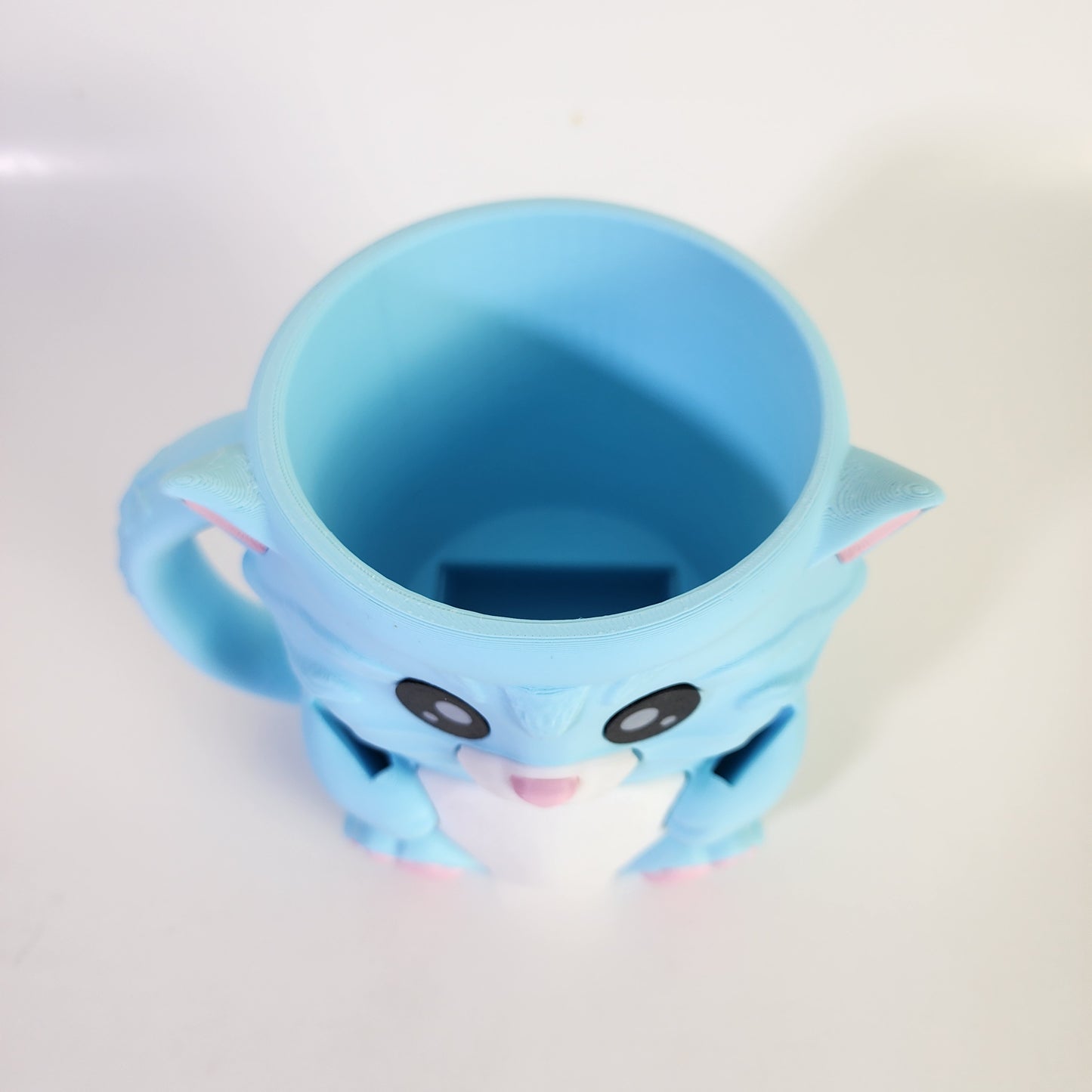 Ice Cream Pint Holder - Cuddles the Cat - Blue/Pink
