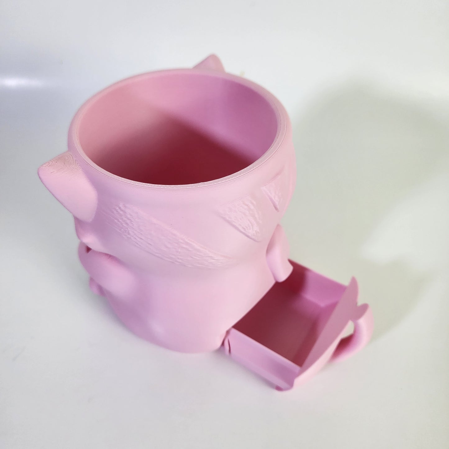 Ice Cream Pint Holder - Cuddles the Cat - Pink/Grey