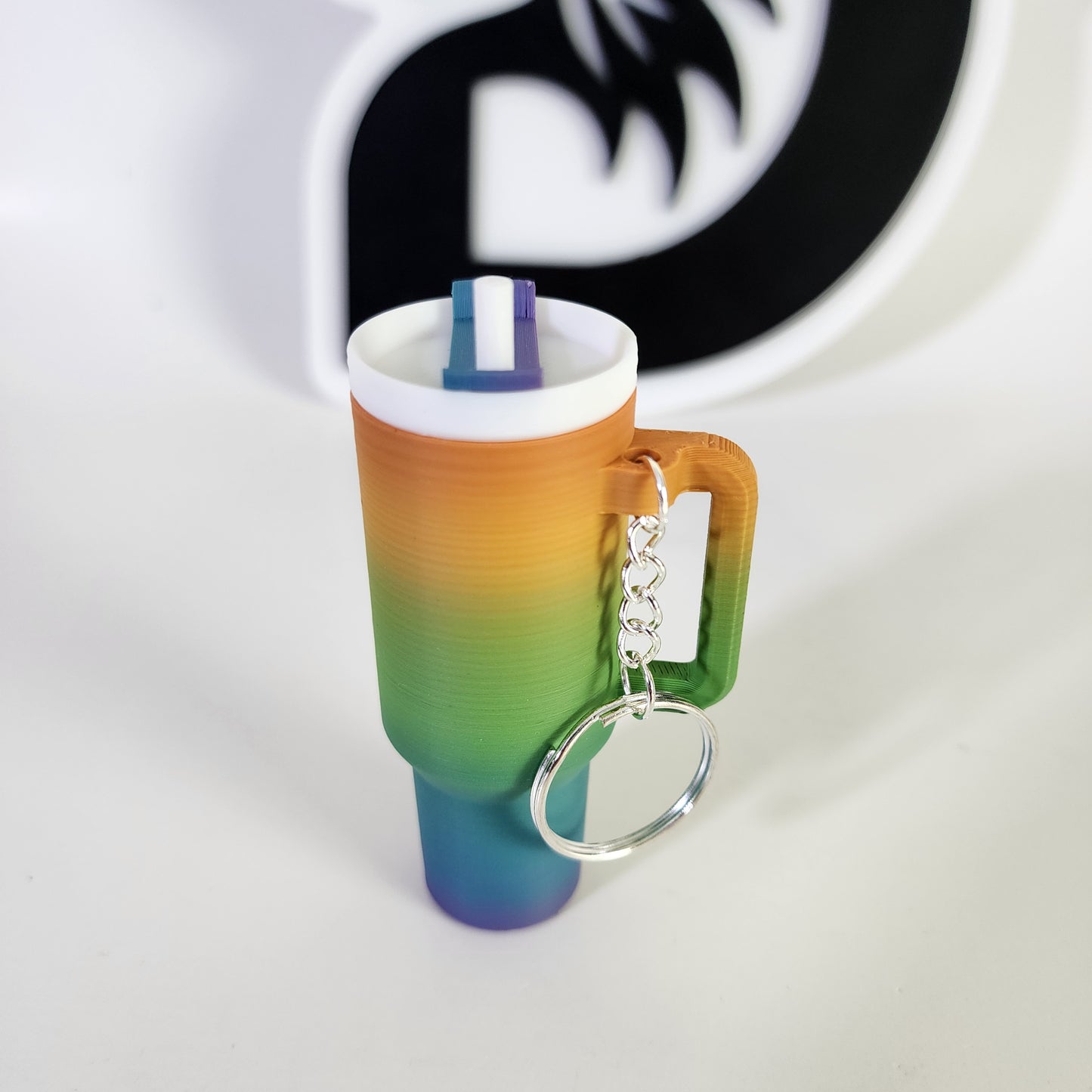 Stanley Type Tumbler Keychain - Matte Rainbow
