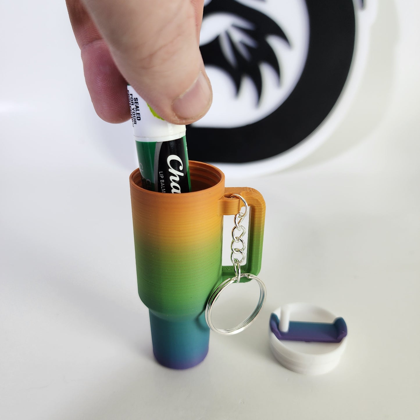 Stanley Type Tumbler Keychain - Matte Rainbow