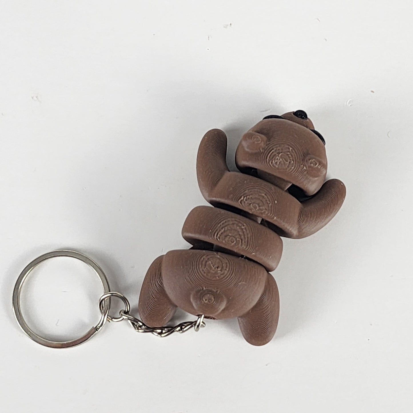 Articulated Brown Bear Keychain