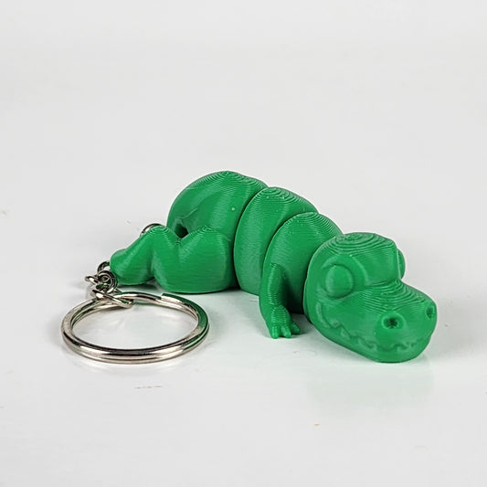 Articulated T-Rex Keychain - Green