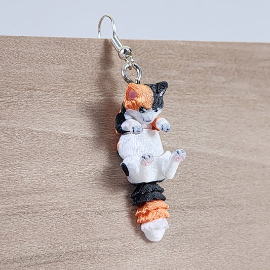 Kitty Earring! Calico - Adorable Cute Kitty Kitten Articulated Earring