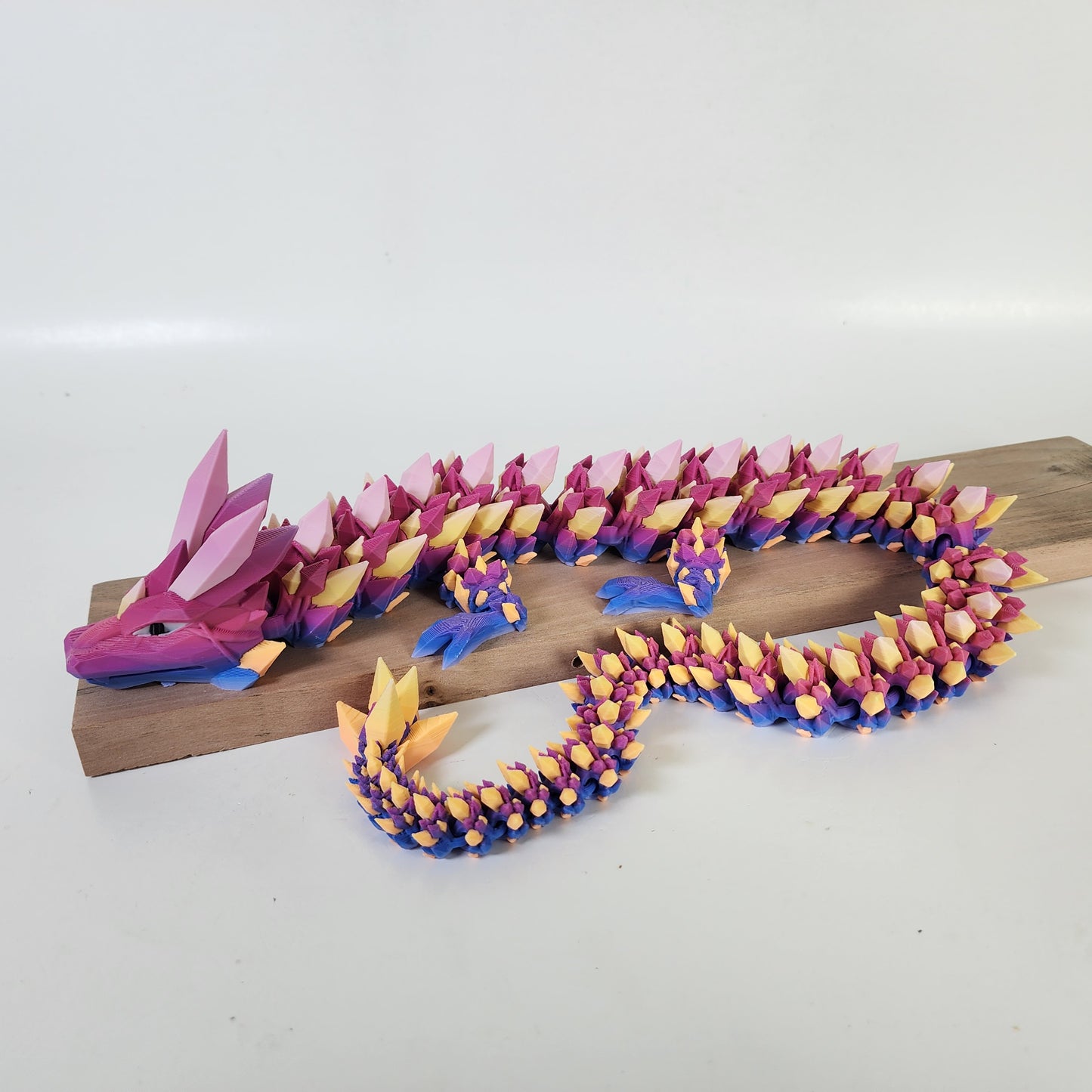 Articulated 24" Crystal Dragon - Dreamy Dusk / Peachy Sunrise