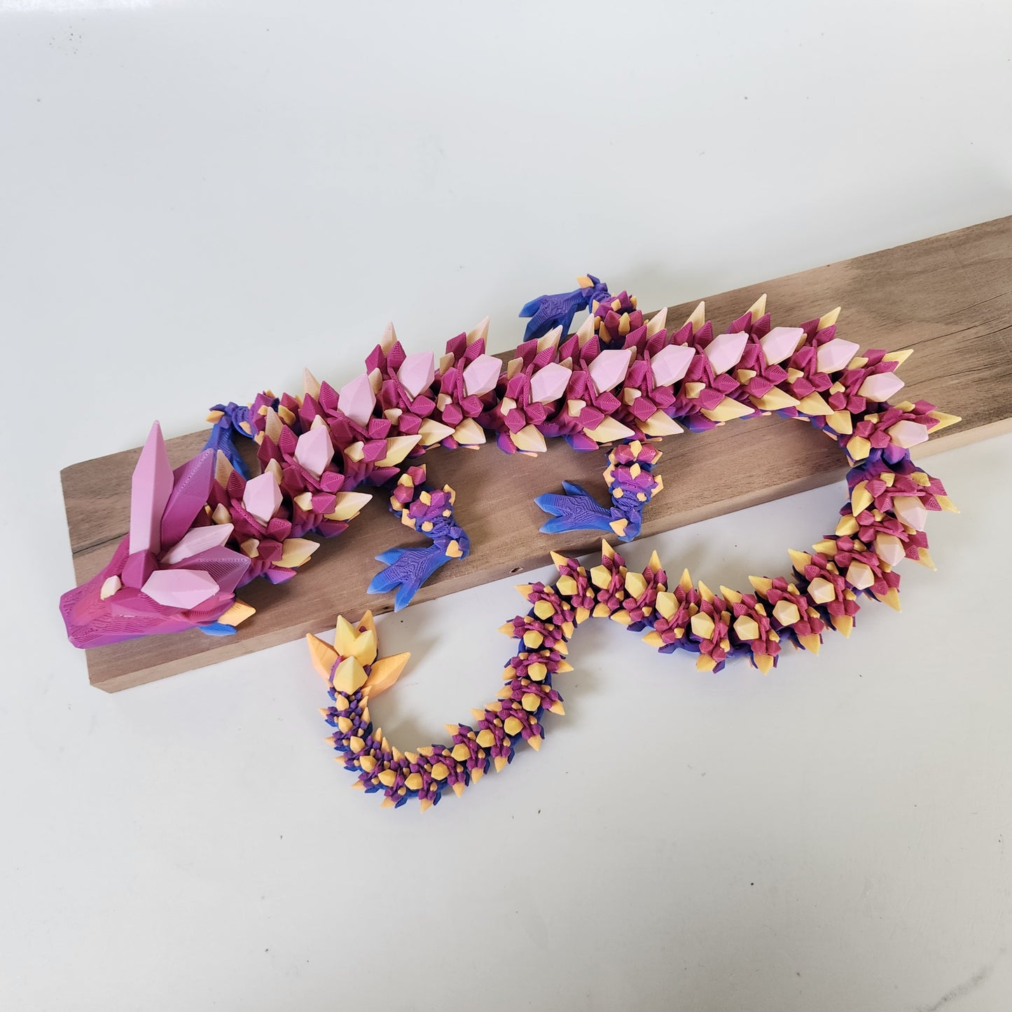 Articulated 24" Crystal Dragon - Dreamy Dusk / Peachy Sunrise