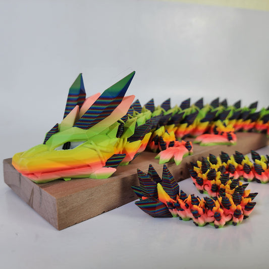 Articulated 24" Crystal Dragon - Ziro Tropical / RGB Twist