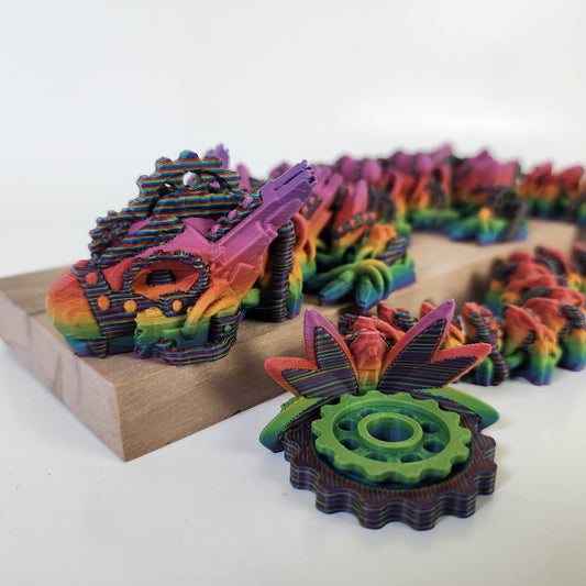 Articulated 20.5" Steampunk Dragon - Ziro Rainbow Blaze / Sovol RGB Twist