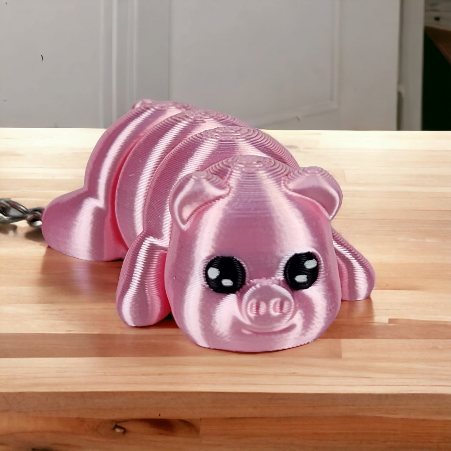 Articulated Piggy Keychain