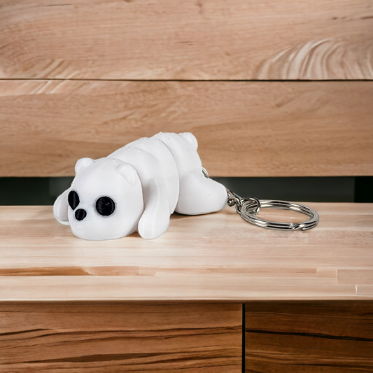 Articulated Polar Bear Keychain