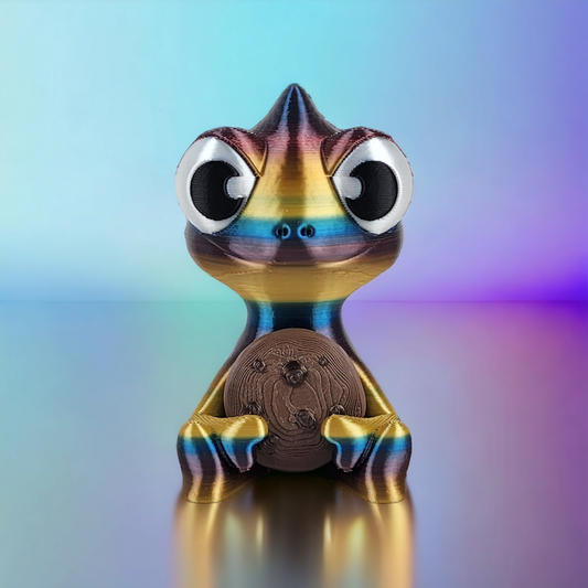 The Karma Stories "Karmen Chameleon" With Cookies! Rainbow Colored. YouTube Channel Mascot!