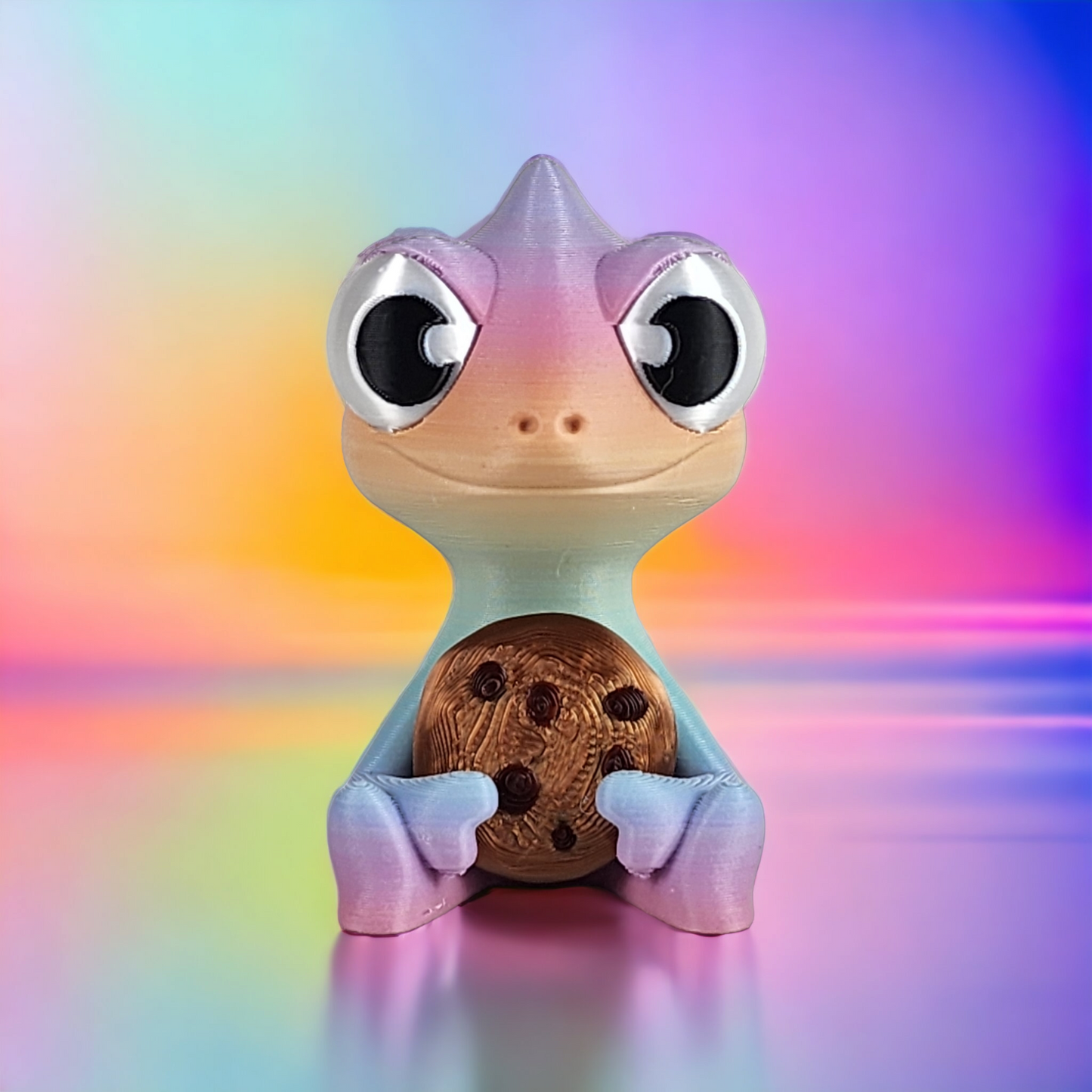 The Karma Stories "Karmen Chameleon" With Cookies! Pastel Rainbow 2.0 Colored. YouTube Channel Mascot!